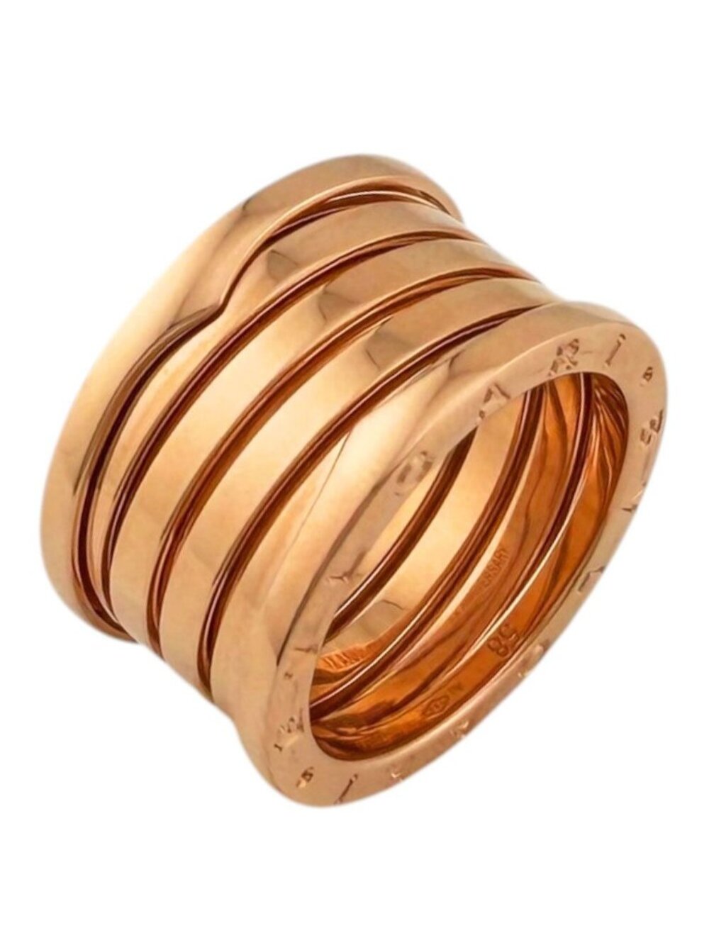 Bvlgari XX Anniversary B.zero1 Band Ring 18k Pink Gold